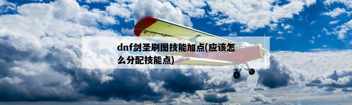 dnf劍圣刷圖技能加點，應該怎么分配技能點-圖1