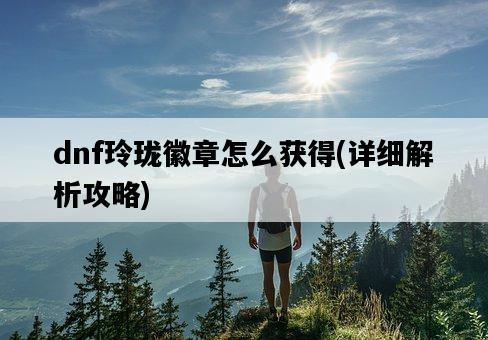 dnf玲瓏徽章怎么獲得，詳細解析攻略-圖1