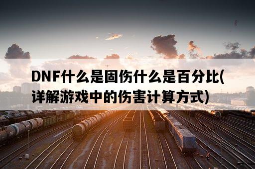 DNF什么是固傷什么是百分比，詳解游戲中的傷害計算方式-圖1
