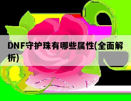 DNF守護珠有哪些屬性，全面解析-圖1