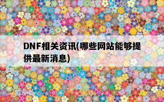 DNF相關資訊，哪些網站能夠提供最新消息-圖1
