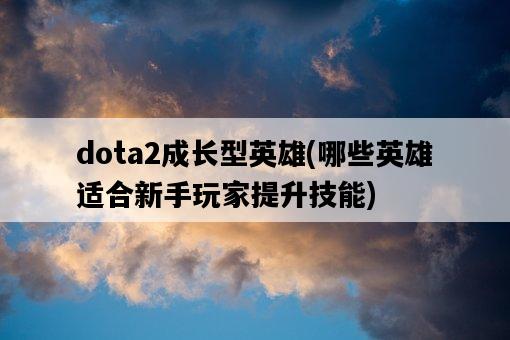 dota2成長型英雄，哪些英雄適合新手玩家提升技能-圖1