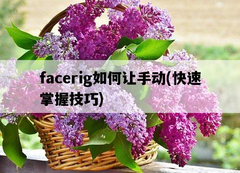 facerig如何讓手動，快速掌握技巧-圖1