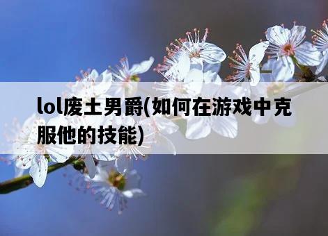 lol廢土男爵，如何在游戲中克服他的技能-圖1