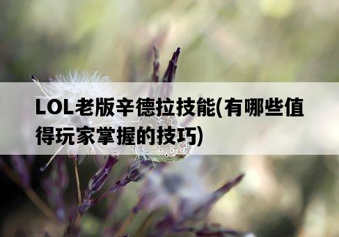 LOL老版辛德拉技能，有哪些值得玩家掌握的技巧-圖1