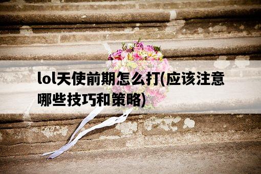 lol天使前期怎么打,應該注意哪些技巧和策略-圖1 lol天使前期怎么打,應該注意哪些技巧和策略-圖1