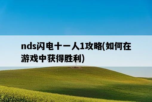 nds閃電十一人1攻略，如何在游戲中獲得勝利-圖1