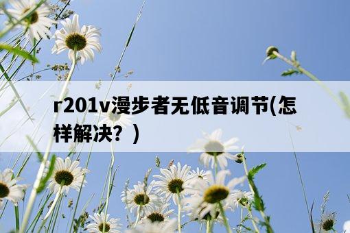 r201v漫步者無低音調節，怎樣解決？-圖1