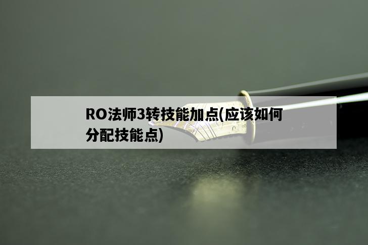 RO法師3轉技能加點，應該如何分配技能點-圖1