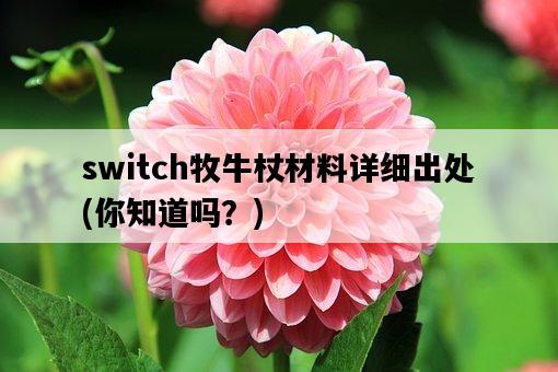 switch牧牛杖材料詳細出處,你知道嗎?-圖1 switch牧牛杖材料詳細出處,你知道嗎?-圖1