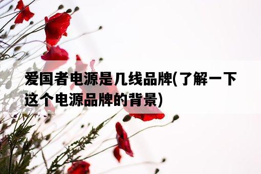 愛國者電源是幾線品牌，了解一下這個電源品牌的背景-圖1