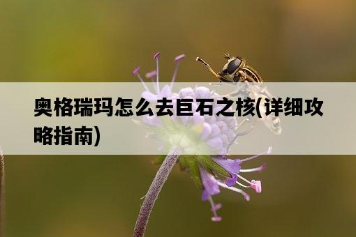 奧格瑞瑪怎么去巨石之核，詳細攻略指南-圖1