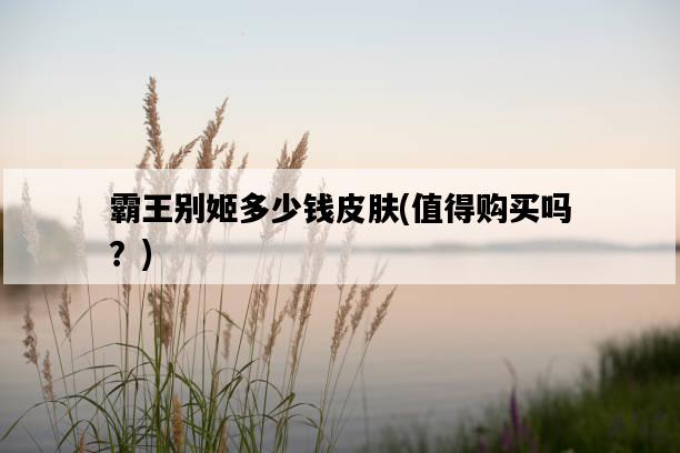 霸王別姬多少錢皮膚，值得購買嗎？-圖1