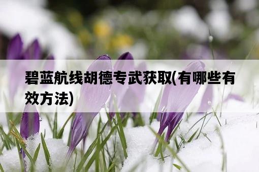 碧藍航線胡德專武獲取，有哪些有效方法-圖1