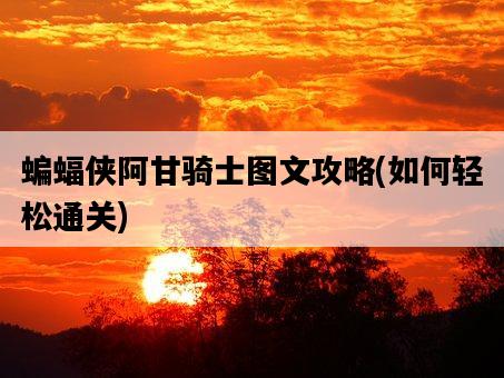 蝙蝠俠阿甘騎士圖文攻略，如何輕松通關-圖1