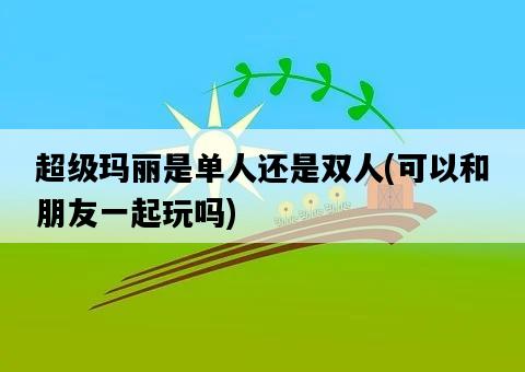 超級瑪麗是單人還是雙人，可以和朋友一起玩嗎-圖1