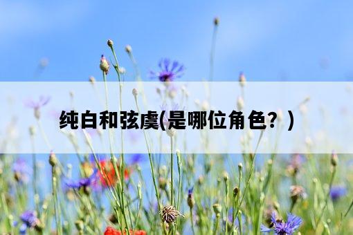 純白和弦虞，是哪位角色？-圖1