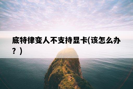 底特律變人不支持顯卡，該怎么辦？-圖1