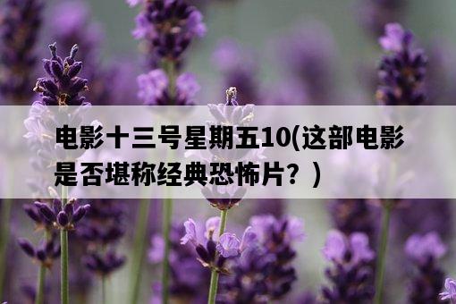 電影十三號星期五10,這部電影是否堪稱經典恐怖片?-圖1 電影十三號星期五10,這部電影是否堪稱經典恐怖片?-圖1