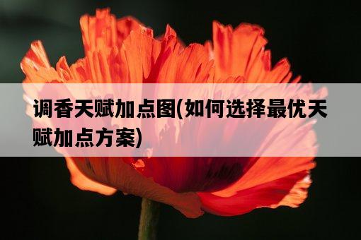 調香天賦加點圖，如何選擇最優天賦加點方案-圖1