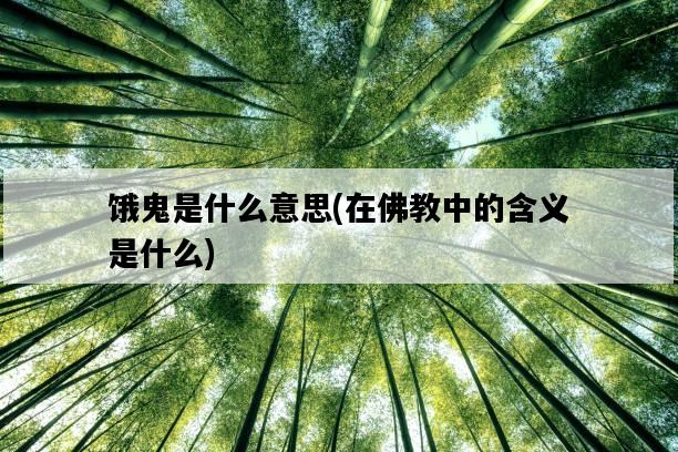 餓鬼是什么意思,在佛教中的含義是什么-圖1 餓鬼是什么意思,在佛教中的含義是什么-圖1