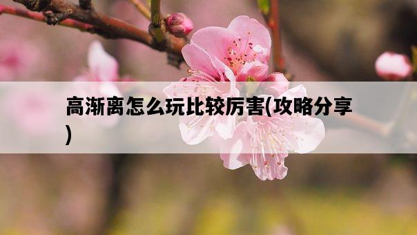 高漸離怎么玩比較厲害，攻略分享-圖1