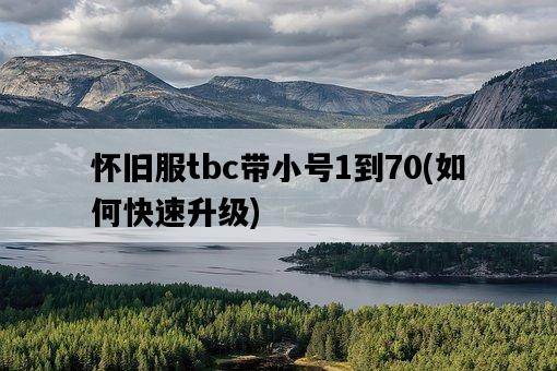 懷舊服tbc帶小號1到70，如何快速升級-圖1