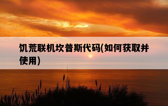 饑荒聯機坎普斯代碼，如何獲取并使用-圖1