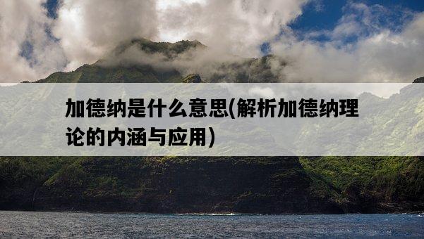 加德納是什么意思，解析加德納理論的內涵與應用-圖1