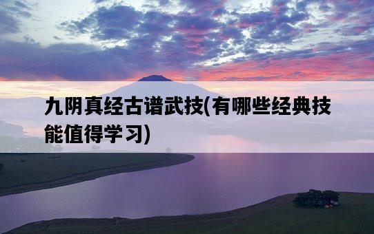 九陰真經古譜武技，有哪些經典技能值得學習-圖1