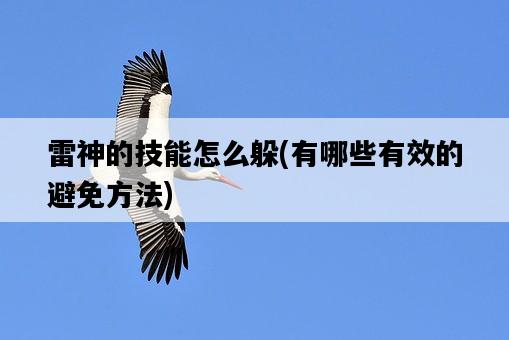 雷神的技能怎么躲，有哪些有效的避免方法-圖1