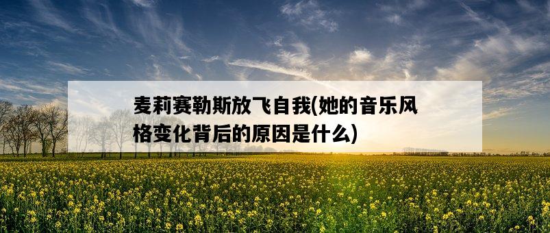 麥莉賽勒斯放飛自我，她的音樂風格變化背后的原因是什么-圖1