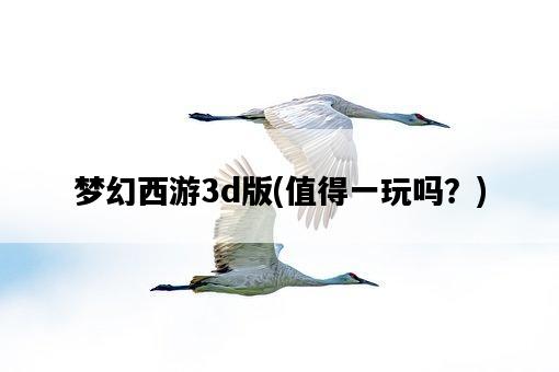 夢幻西游3d版，值得一玩嗎？-圖1