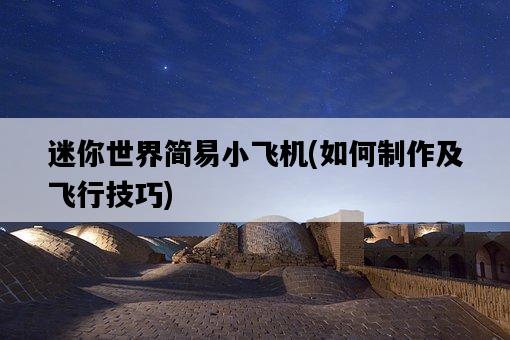 迷你世界簡易小飛機,如何制作及飛行技巧-圖1 迷你世界簡易小飛機,如何制作及飛行技巧-圖1