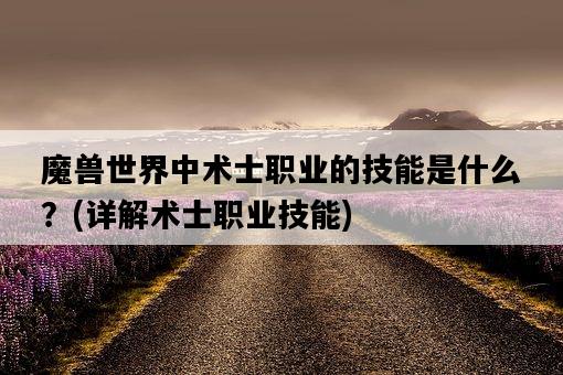 魔獸世界中術士職業的技能是什么？，詳解術士職業技能-圖1