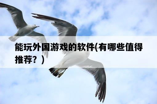 能玩外國游戲的軟件，有哪些值得推薦？-圖1