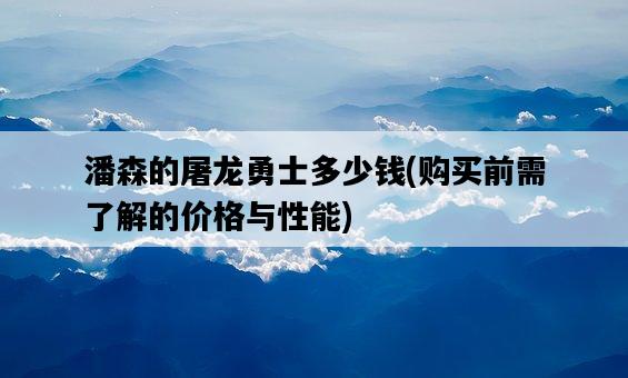 潘森的屠龍勇士多少錢，購買前需了解的價格與性能-圖1