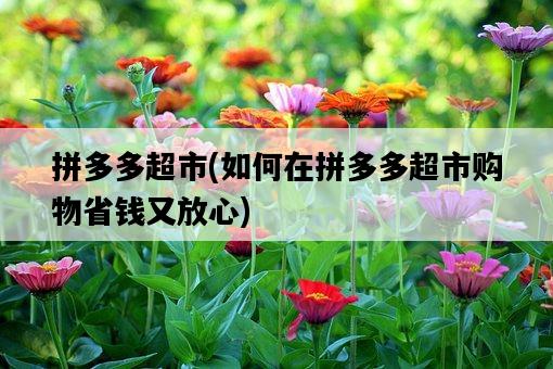 拼多多超市，如何在拼多多超市購物省錢又放心-圖1