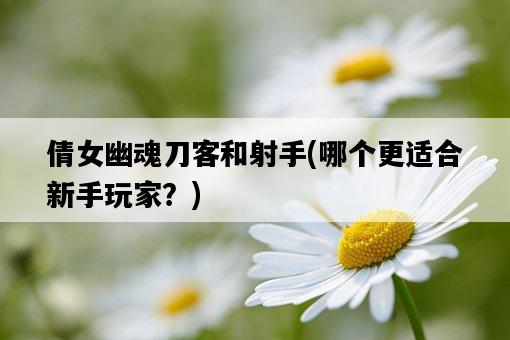 倩女幽魂刀客和射手，哪個更適合新手玩家？-圖1