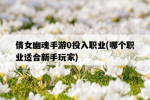 倩女幽魂手游0投入職業，哪個職業適合新手玩家-圖1