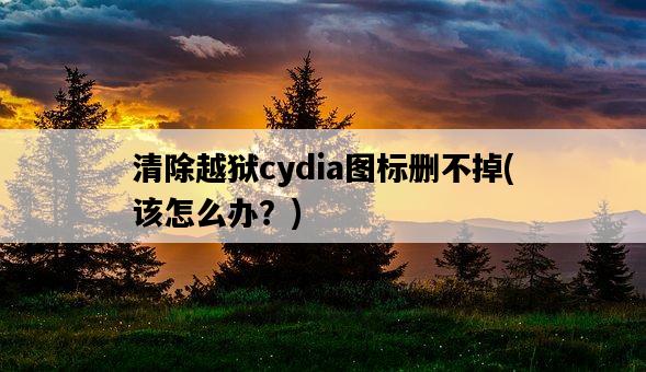 清除越獄cydia圖標刪不掉，該怎么辦？-圖1