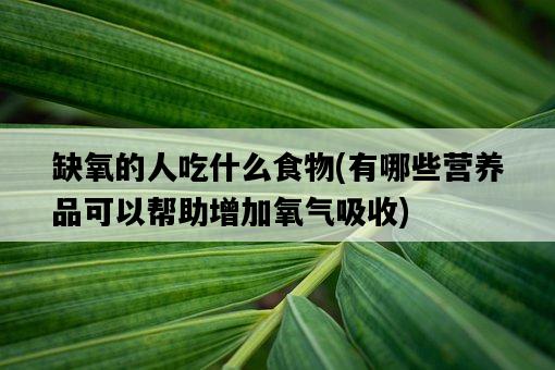 缺氧的人吃什么食物，有哪些營養品可以幫助增加氧氣吸收-圖1
