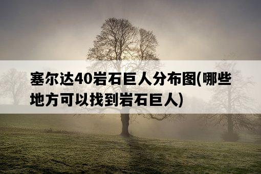 塞爾達40巖石巨人分布圖，哪些地方可以找到巖石巨人-圖1