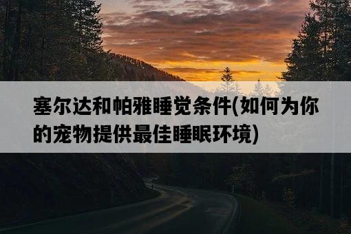塞爾達和帕雅睡覺條件，如何為你的寵物提供最佳睡眠環境-圖1