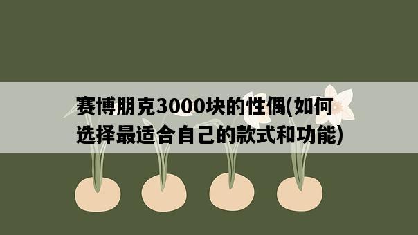 賽博朋克3000塊的性偶，如何選擇最適合自己的款式和功能-圖1
