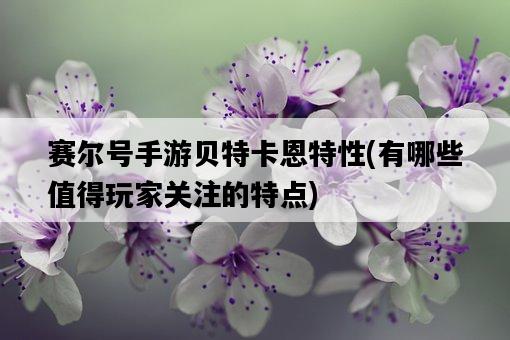 賽爾號手游貝特卡恩特性，有哪些值得玩家關注的特點-圖1