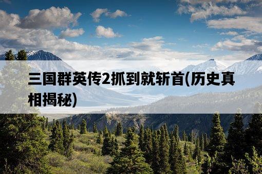 三國群英傳2抓到就斬首，歷史真相揭秘-圖1