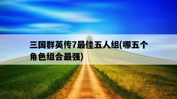 三國群英傳7最佳五人組，哪五個角色組合最強-圖1