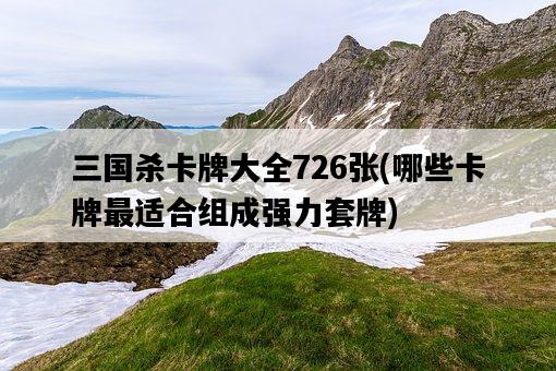 三國殺卡牌大全726張，哪些卡牌最適合組成強力套牌-圖1