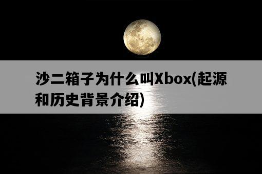 沙二箱子為什么叫Xbox，起源和歷史背景介紹-圖1